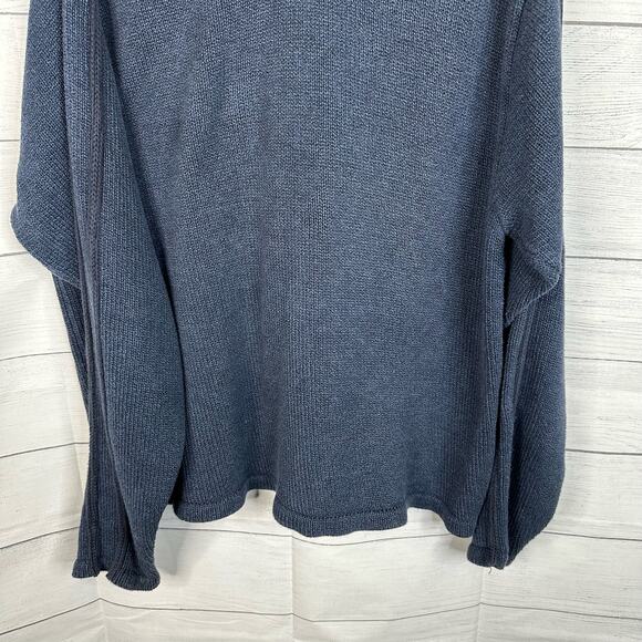 Kavu Mens size Large Cotton Long Sleeve V Neck Knit Sweater Blue - Picture 5 of 9